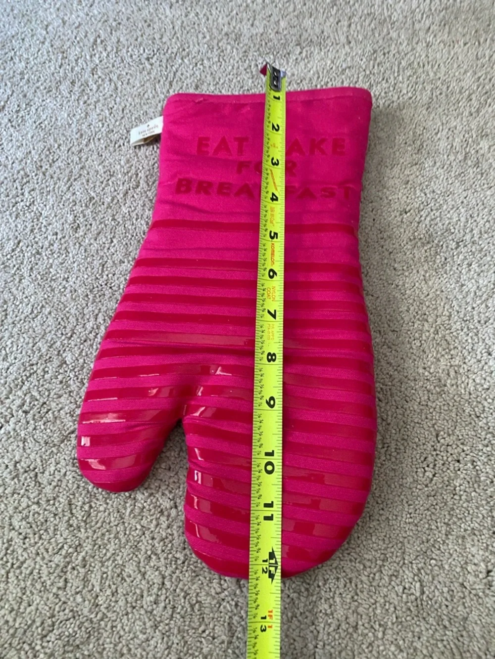 Kate Spade Eat Cake For Breakfast Oven Mitt Pink